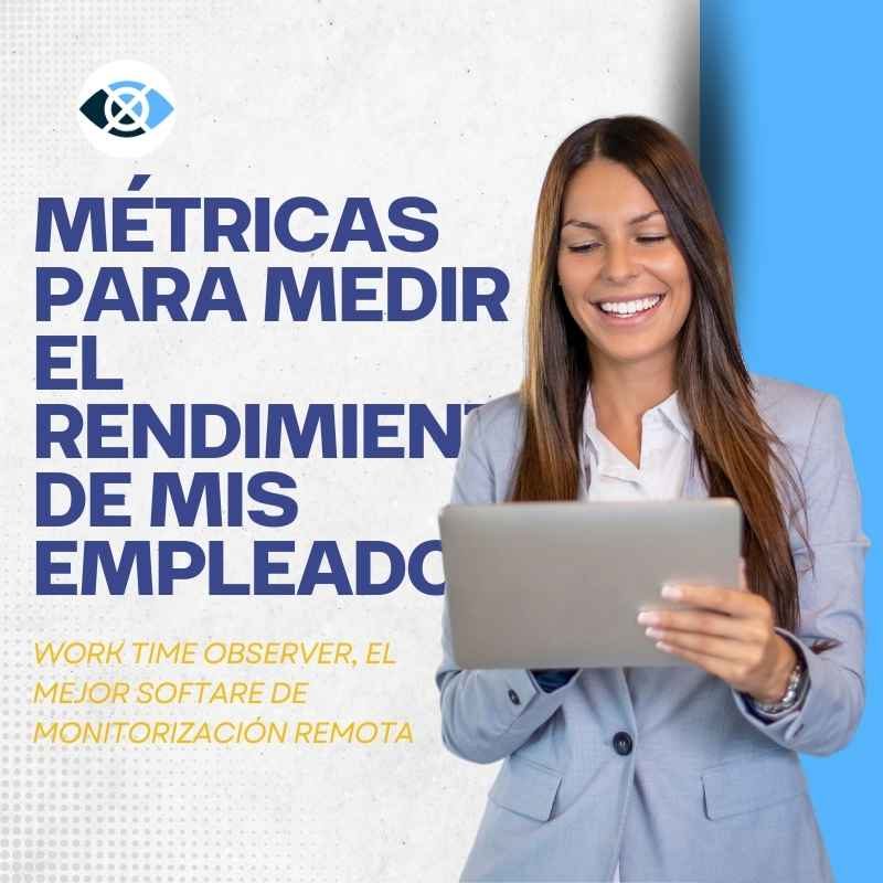 Mujer mirando Métricas para Medir el Rendimiento de mis Empleados